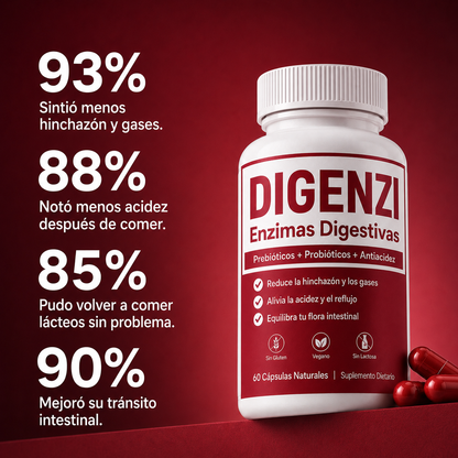DIGENZI | Enzimas Digestivas, Probióticos y Antiacidez